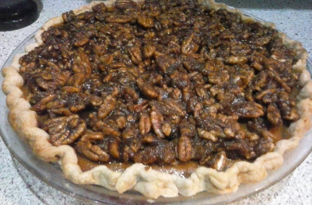 Pumpkin pecan pie